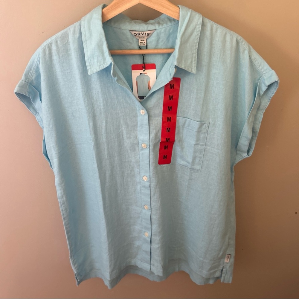 Orvis Light Blue Button-Up Shirt